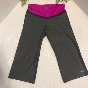 Champion crop pink grey pants size XS